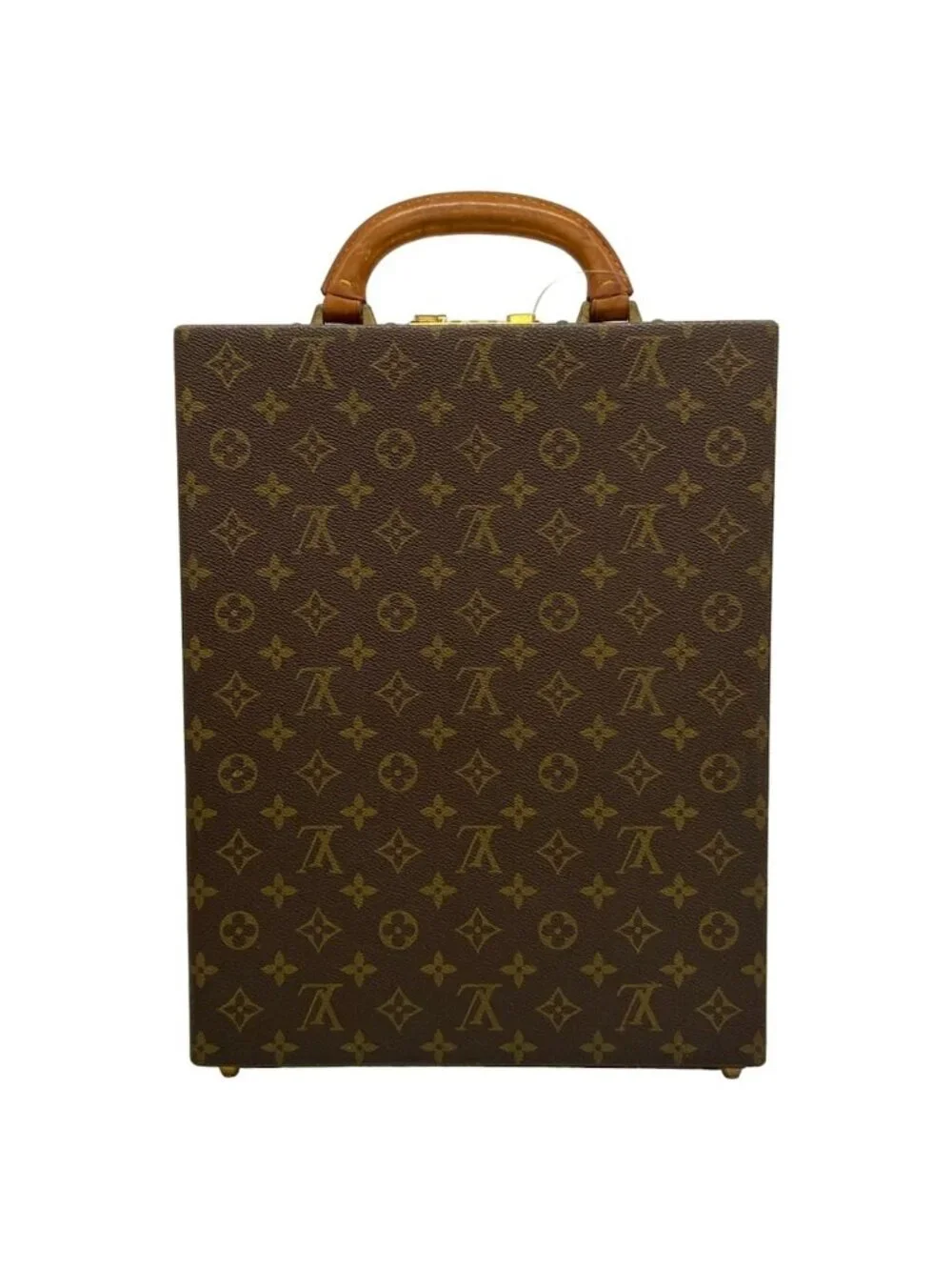 Louis Vuitton Attache Case Monogram Vertical Lock Number Handbag